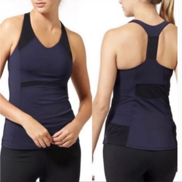 Tops - Athleta Navy Blue Athletic Tank